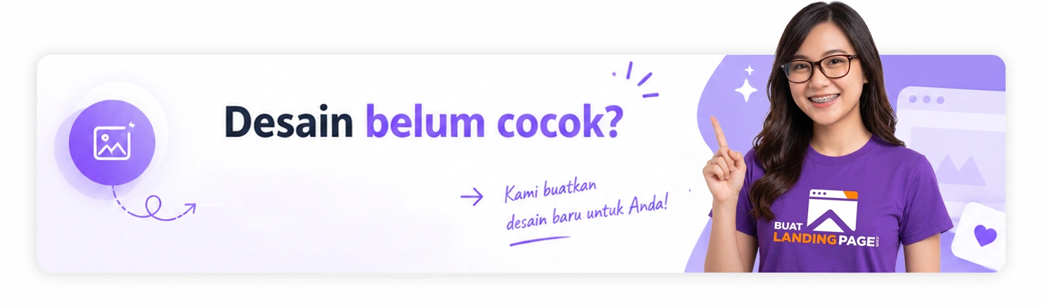 banner desain web landing page tidak cocok bisa request