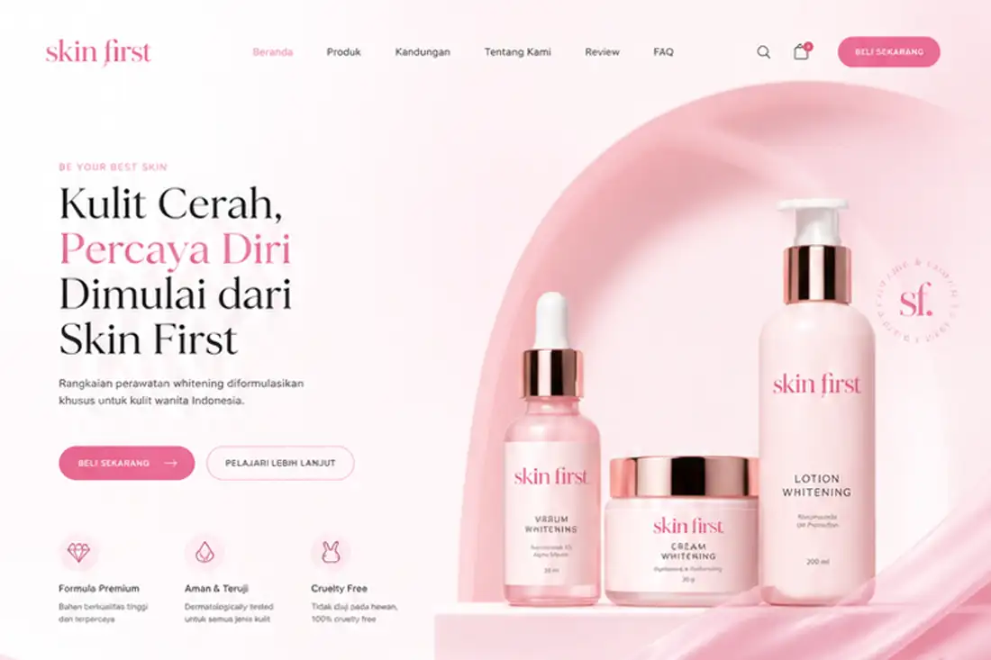 Preview template Web Skincare