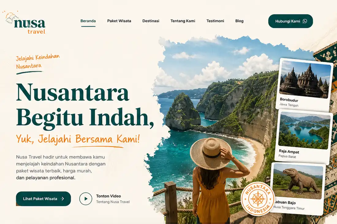 Preview template Travel Agent