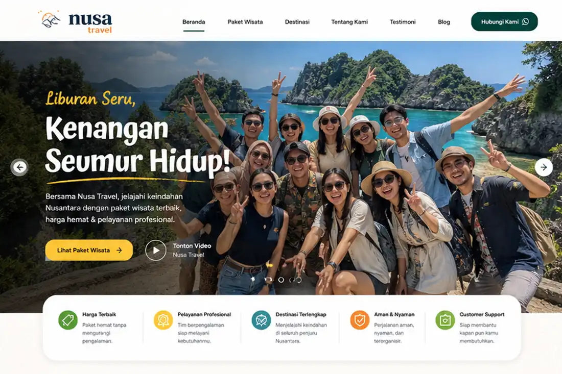 Preview template Travel Agent
