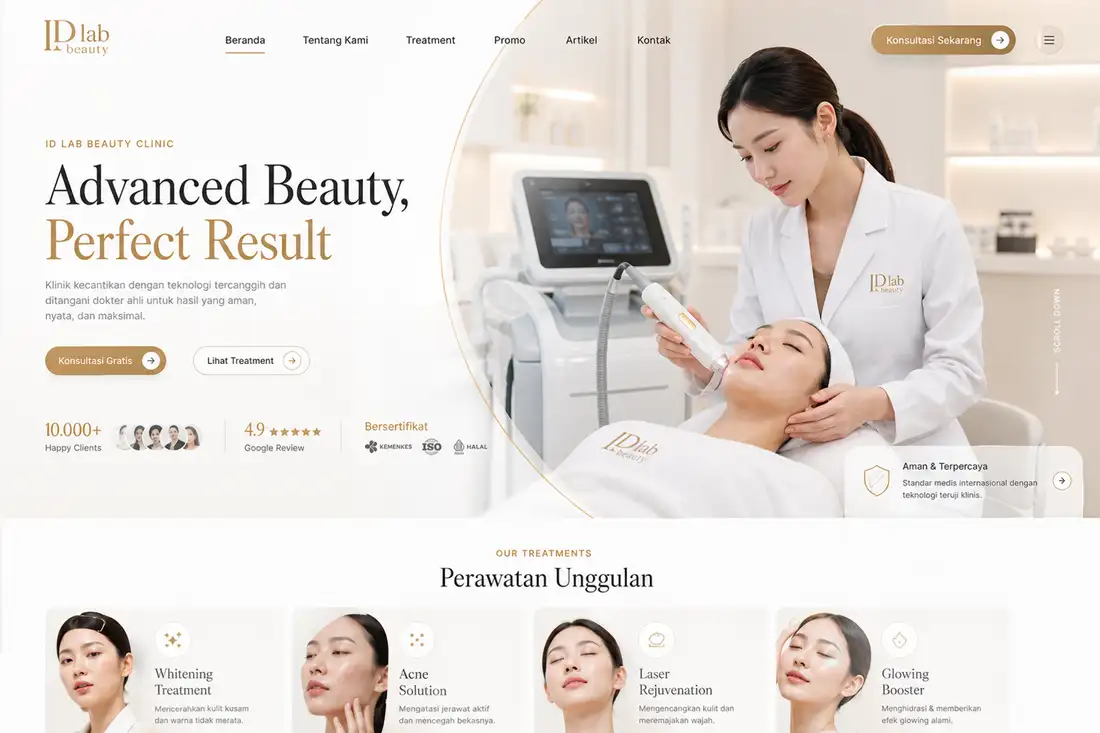 Preview template Klinik Kecantikan