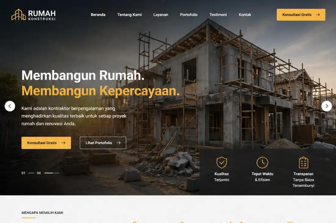 Preview template Kontraktor Rumah
