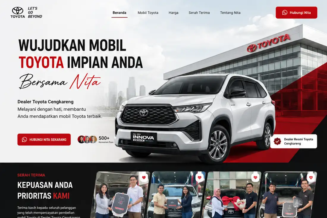 Preview template Dealer Mobil
