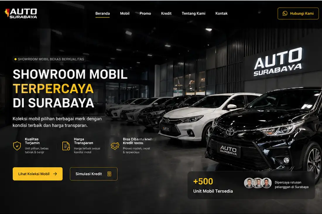 Preview template Web Showroom Mobil