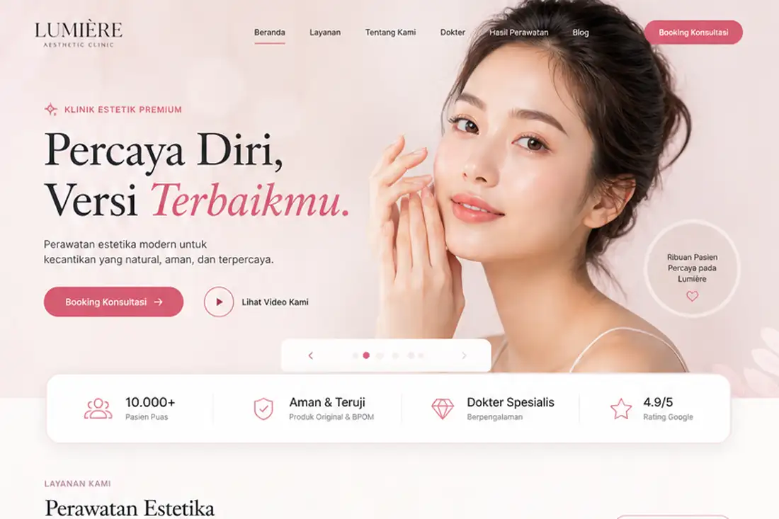 Preview template Web Klinik Kecantikan