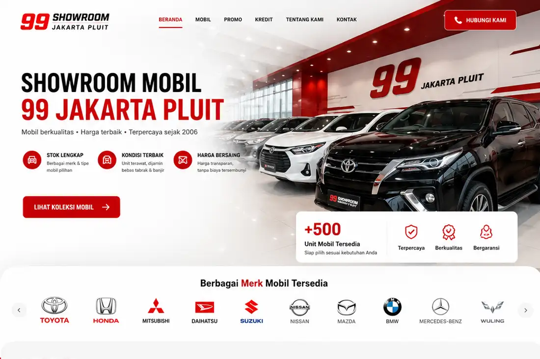 Preview template Web Showroom Mobil
