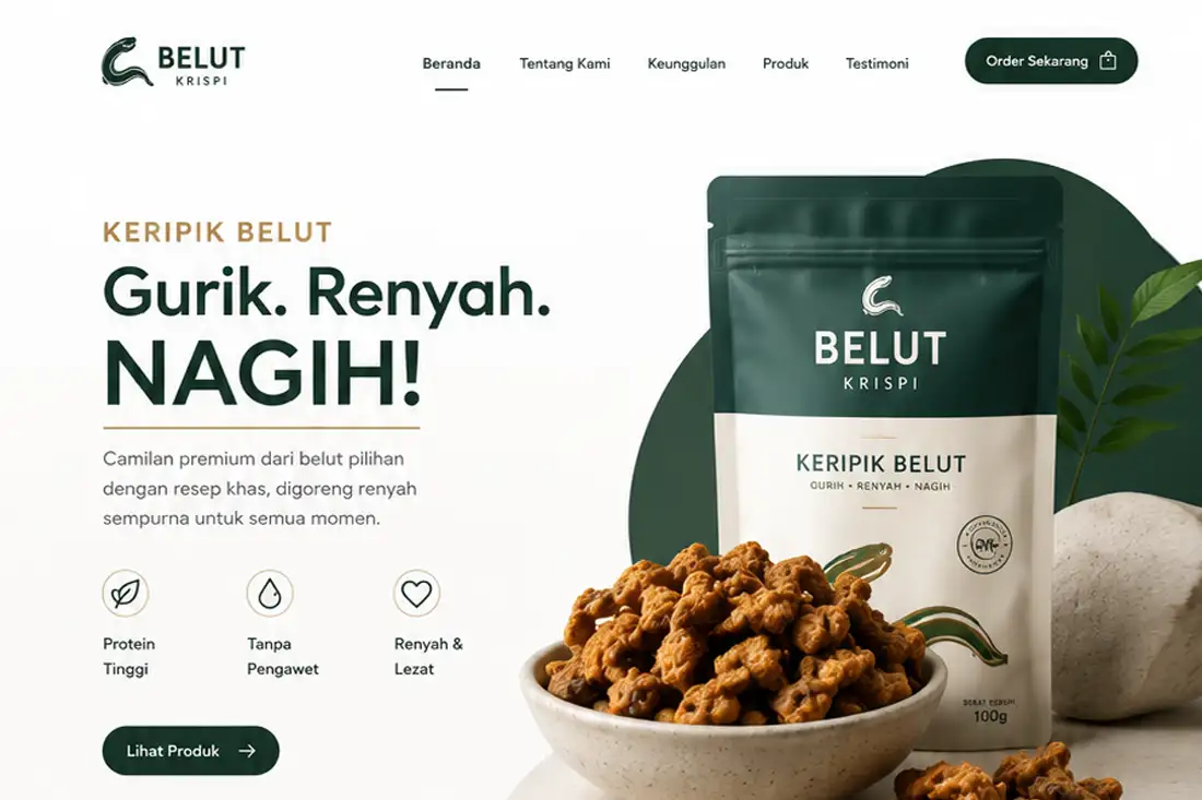 Preview template Web Snack Makanan